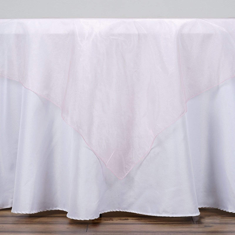 60" x 60" Sheer Organza Table Overlay