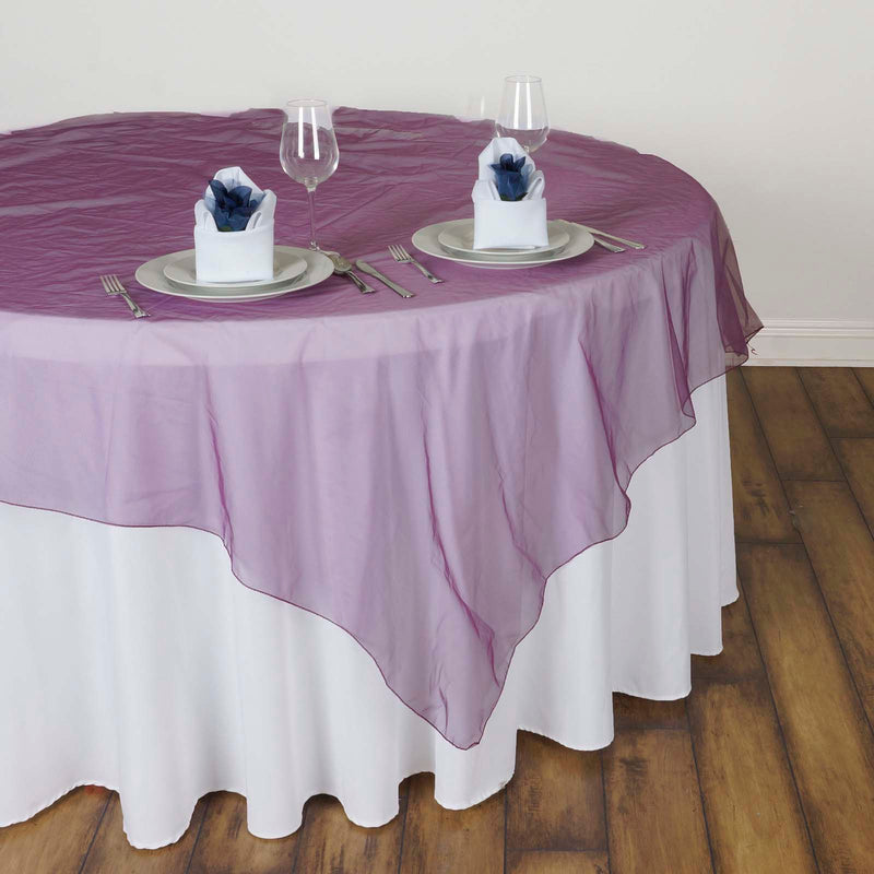 60" x 60" Sheer Organza Table Overlay