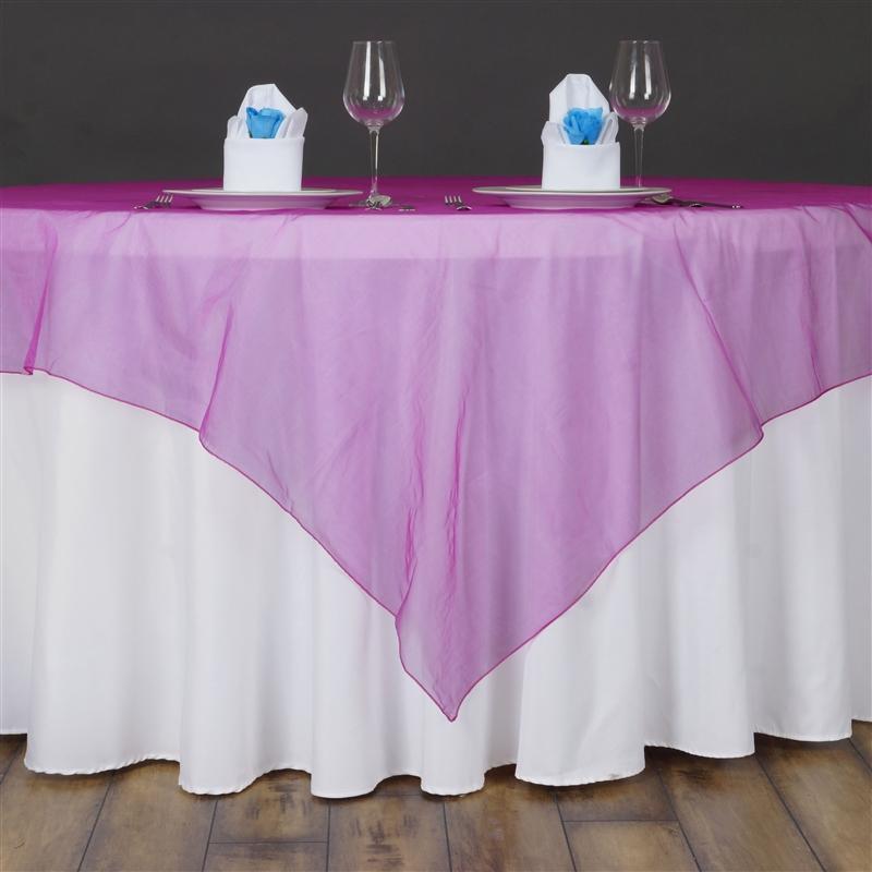 60" x 60" Sheer Organza Table Overlay