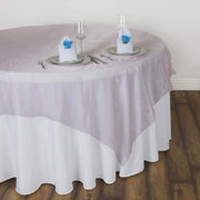 60" x 60" Sheer Organza Table Overlay