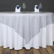 60" x 60" Sheer Organza Table Overlay