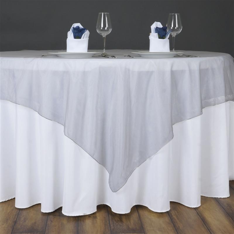 60" x 60" Sheer Organza Table Overlay