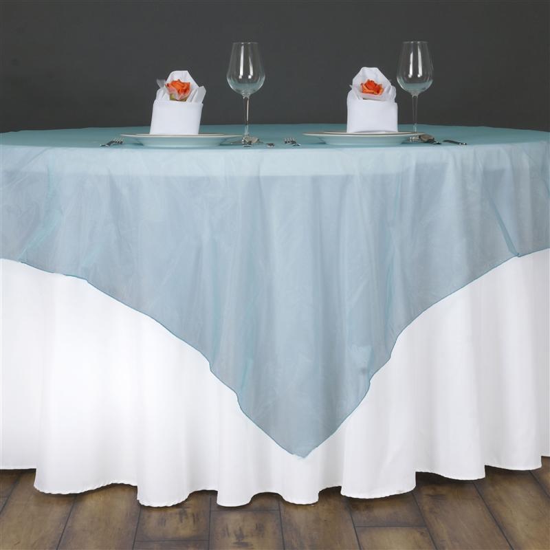 60" x 60" Sheer Organza Table Overlay
