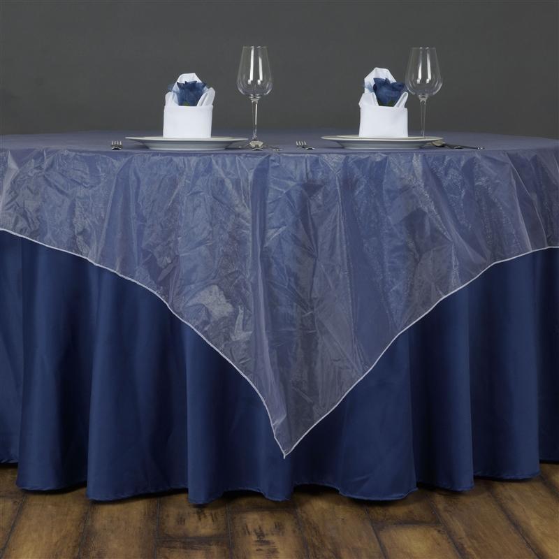 60" x 60" Sheer Organza Table Overlay