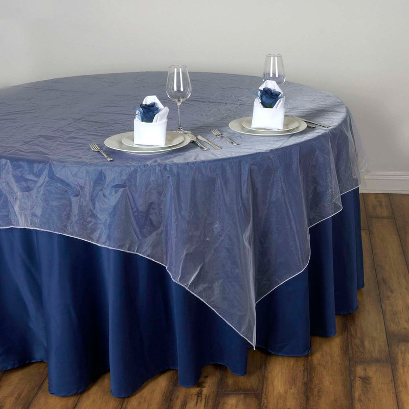 60" x 60" Sheer Organza Table Overlay