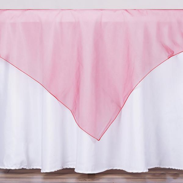 60" x 60" Sheer Organza Table Overlay