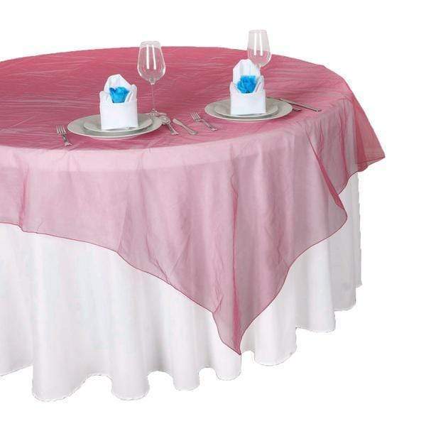 60" x 60" Sheer Organza Table Overlay