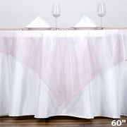 60" x 60" Sheer Organza Table Overlay LAY60_ORG_046