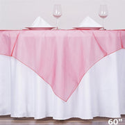 60" x 60" Sheer Organza Table Overlay LAY60_ORG_059