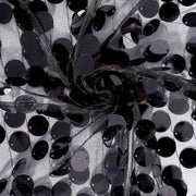 60"x102" Large Payette Sequin Rectangular Tablecloth - Black TAB_71_60102_BLK