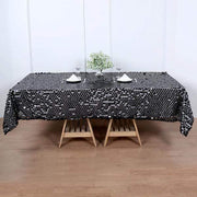 60"x102" Large Payette Sequin Rectangular Tablecloth - Black TAB_71_60102_BLK