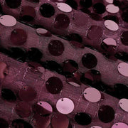 60"x102" Large Payette Sequin Rectangular Tablecloth - Burgundy TAB_71_60102_BURG