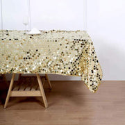 60"x102" Large Payette Sequin Rectangular Tablecloth - Champagne TAB_71_60102_CHMP