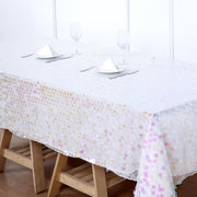 60"x102" Large Payette Sequin Rectangular Tablecloth - Iridescent TAB_71_60102_ABW