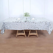 60"x102" Large Payette Sequin Rectangular Tablecloth - Silver TAB_71_60102_SILV