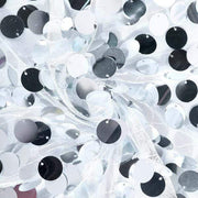 60"x102" Large Payette Sequin Rectangular Tablecloth - Silver TAB_71_60102_SILV