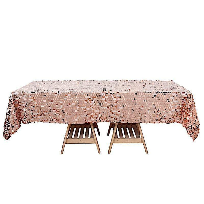 60"x102" Large Payette Sequin Rectangular Tablecloth - Blush TAB_71_60102_046