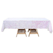 60"x102" Large Payette Sequin Rectangular Tablecloth - Iridescent TAB_71_60102_ABW