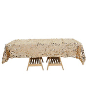 60"x102" Large Payette Sequin Rectangular Tablecloth - Gold TAB_71_60102_GOLD