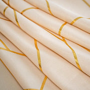 60"x102" Polyester Rectangular Tablecloth with Metallic Geometric Pattern