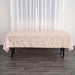 60"x102" Polyester Rectangular Tablecloth with Metallic Geometric Pattern - Blush with Gold TAB_FOIL_60102_046_G