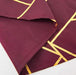 60"x102" Polyester Rectangular Tablecloth with Metallic Geometric Pattern - Burgundy with Gold TAB_FOIL_60102_BURG_G