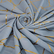 60"x102" Polyester Rectangular Tablecloth with Metallic Geometric Pattern