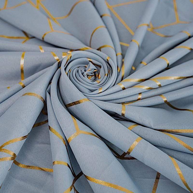 60"x102" Polyester Rectangular Tablecloth with Metallic Geometric Pattern