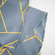 60"x102" Polyester Rectangular Tablecloth with Metallic Geometric Pattern