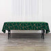 60"x102" Polyester Rectangular Tablecloth with Metallic Geometric Pattern - Hunter Green with Gold TAB_FOIL_60102_HUNT_G