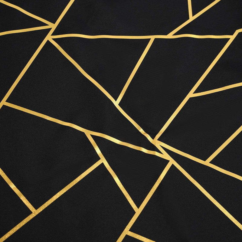 60"x102" Polyester Rectangular Tablecloth with Metallic Geometric Pattern