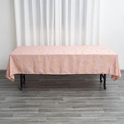 60"x102" Polyester Rectangular Tablecloth with Metallic Geometric Pattern