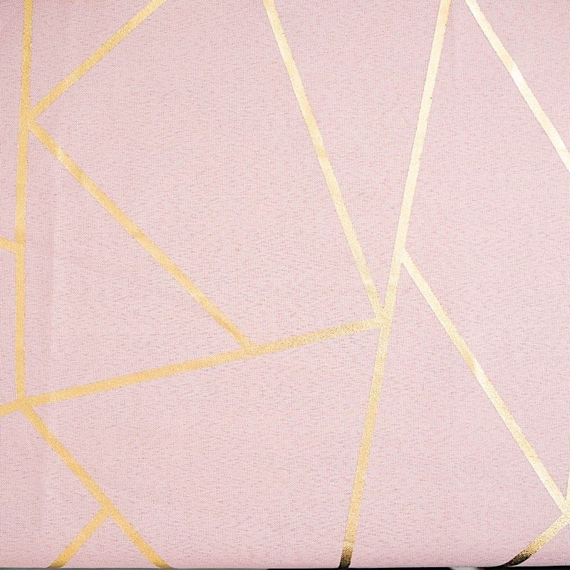 60"x102" Polyester Rectangular Tablecloth with Metallic Geometric Pattern