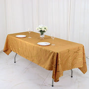 60"x102" Polyester Rectangular Tablecloth with Metallic Geometric Pattern