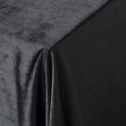 60"x102" Premium Velvet Rectangular Tablecloth - Black TAB_VEL_60102_BLK