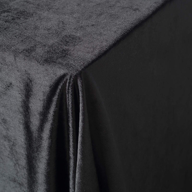 60"x102" Premium Velvet Rectangular Tablecloth - Black TAB_VEL_60102_BLK