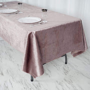 60"x102" Premium Velvet Rectangular Tablecloth - Dusty Rose TAB_VEL_60102_MAUV