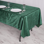 60"x102" Premium Velvet Rectangular Tablecloth - Hunter Green TAB_VEL_60102_036