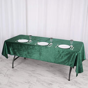 60"x102" Premium Velvet Rectangular Tablecloth - Hunter Green TAB_VEL_60102_036