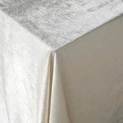 60"x102" Premium Velvet Rectangular Tablecloth - Ivory TAB_VEL_60102_IVR