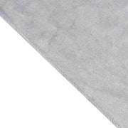 60"x102" Premium Velvet Rectangular Tablecloth - Silver Light Gray TAB_VEL_60102_SILV