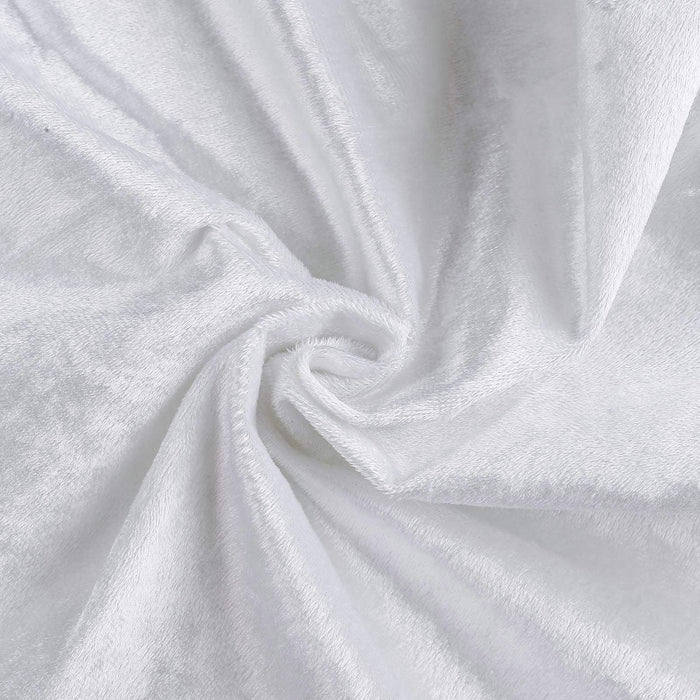 60"x102" Premium Velvet Rectangular Tablecloth - White TAB_VEL_60102_WHT