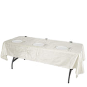 60"x102" Premium Velvet Rectangular Tablecloth - Ivory TAB_VEL_60102_IVR