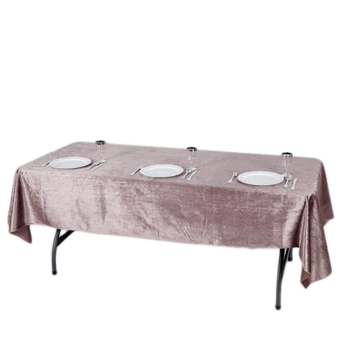 60"x102" Premium Velvet Rectangular Tablecloth TAB_VEL_60102_MAUV