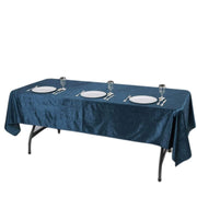 60"x102" Premium Velvet Rectangular Tablecloth - Navy Blue TAB_VEL_60102_NAVY