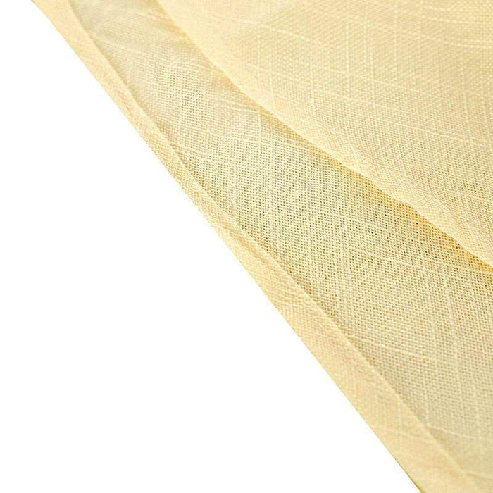 60"x102" Rectangular Premium Faux Burlap Polyester Tablecloth - Ivory TAB_JUTE02_60102_IVR