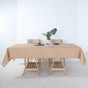 60"x102" Rectangular Premium Faux Burlap Polyester Tablecloth - Natural TAB_JUTE02_60102_NAT