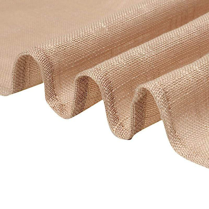 60"x102" Rectangular Premium Faux Burlap Polyester Tablecloth - Natural TAB_JUTE02_60102_NAT