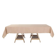 60"x102" Rectangular Premium Faux Burlap Polyester Tablecloth - Natural TAB_JUTE02_60102_NAT