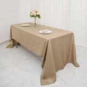 60"x126" Rectangular Faux Burlap Polyester Tablecloth - Natural TAB_JUTE03_60126_NAT